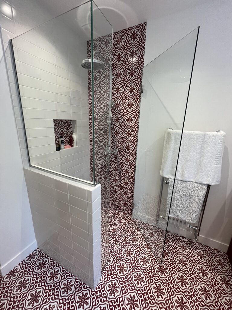 parois de douche en verre