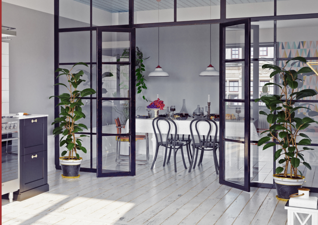 verriere interieure noir et verre Miroiterie du sud ouest